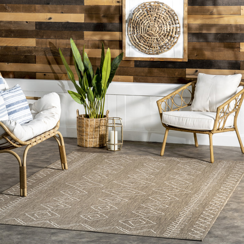 Foundry Select Laddonia Moroccan Indoor/Outdoor Beige Rug & Reviews